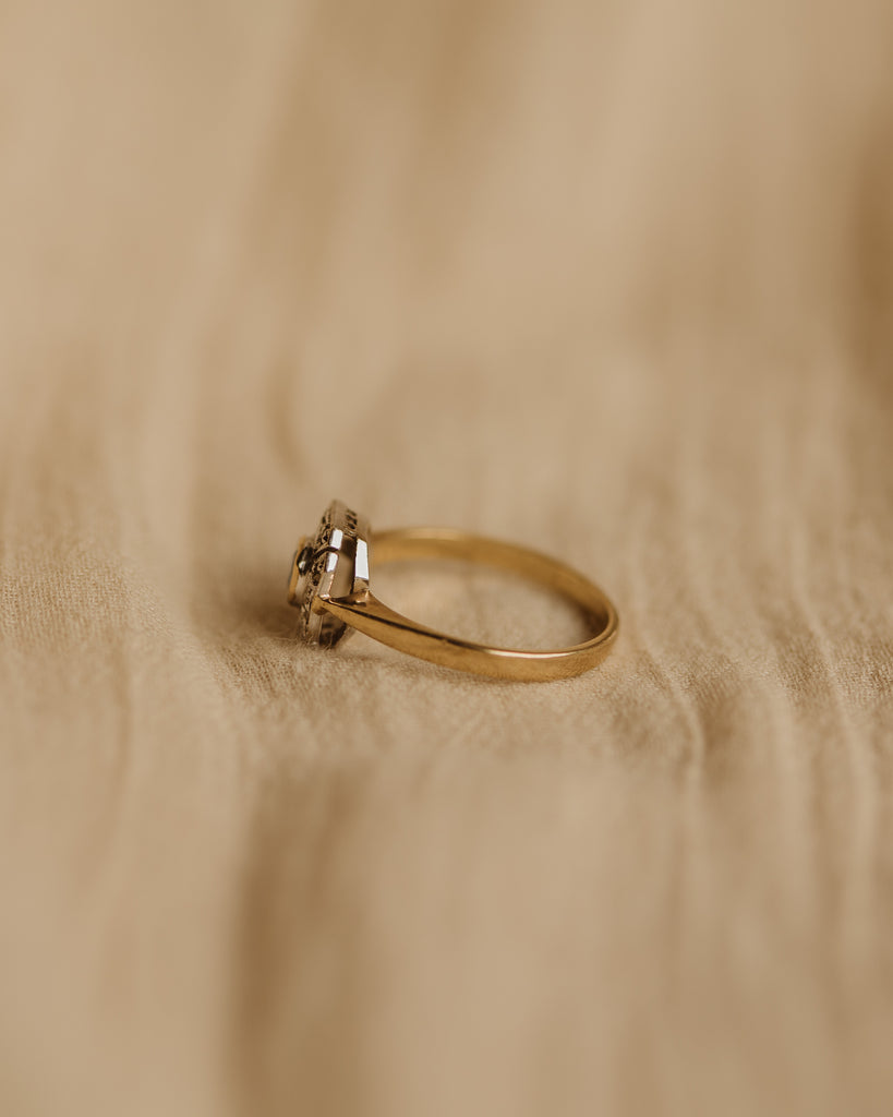 Aethel Vintage 9ct Gold Art Deco Sapphire & Diamond Ring