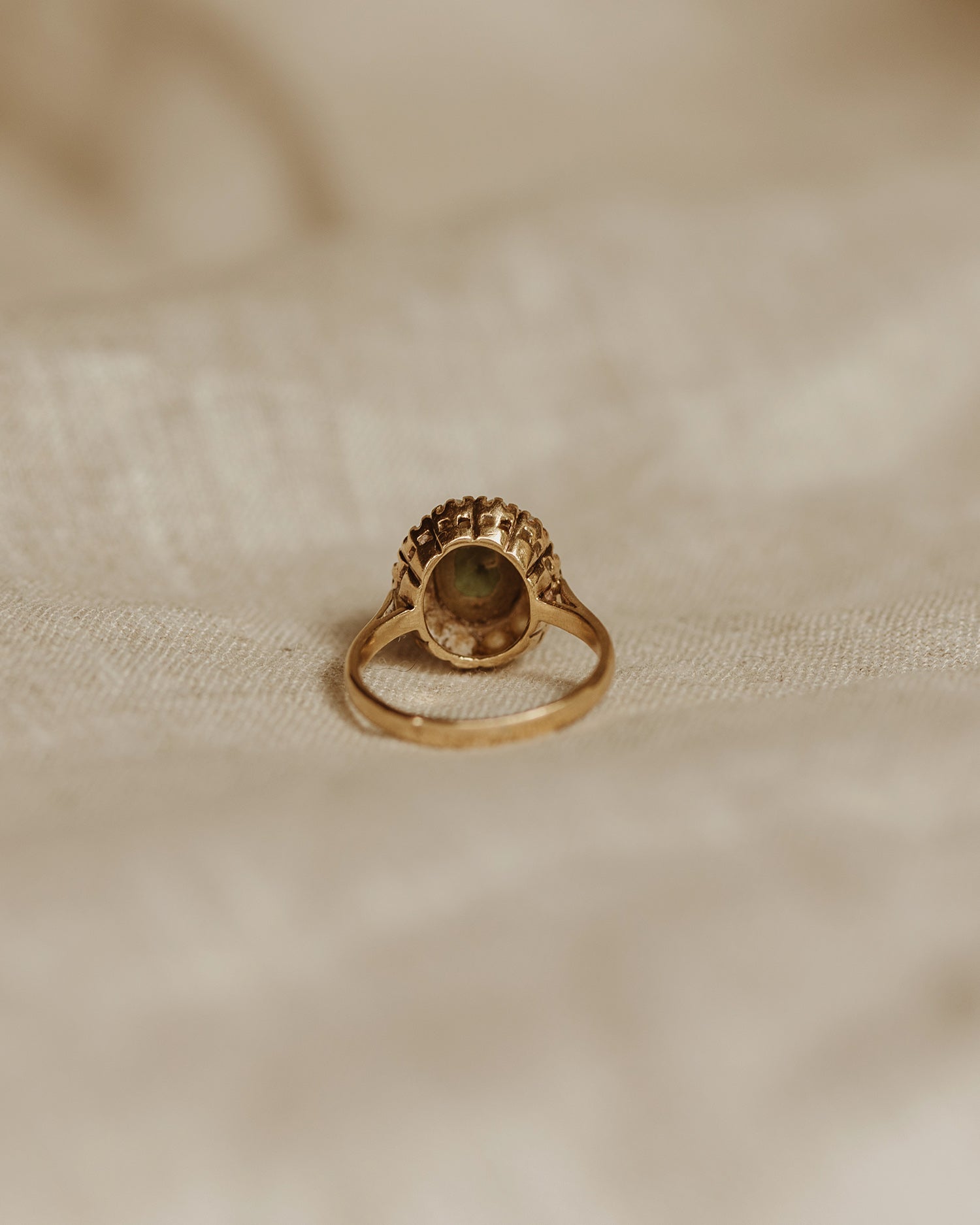 Constance 9ct Gold Jade & Pearl Ring