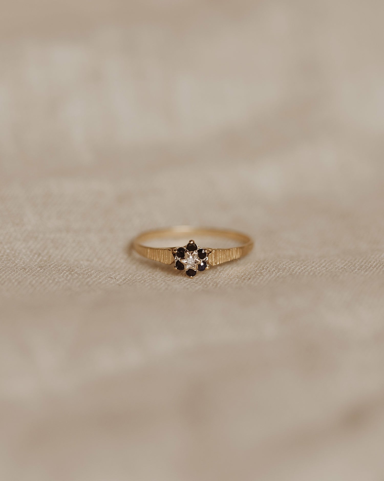 Dolly 9ct Gold Sapphire & Diamond Ring