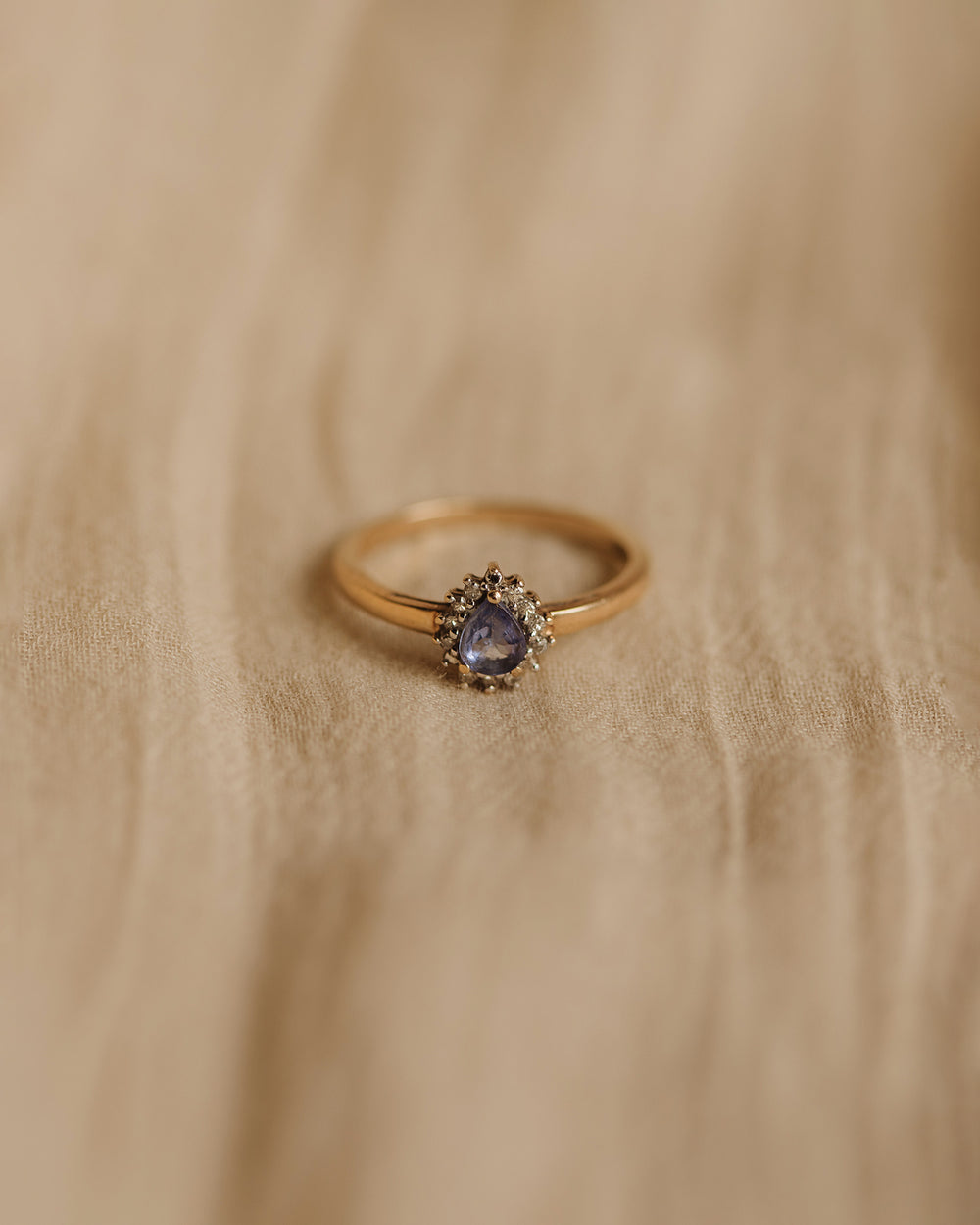 Charlotte Vintage 9ct Gold Tanzanite & Diamond Ring