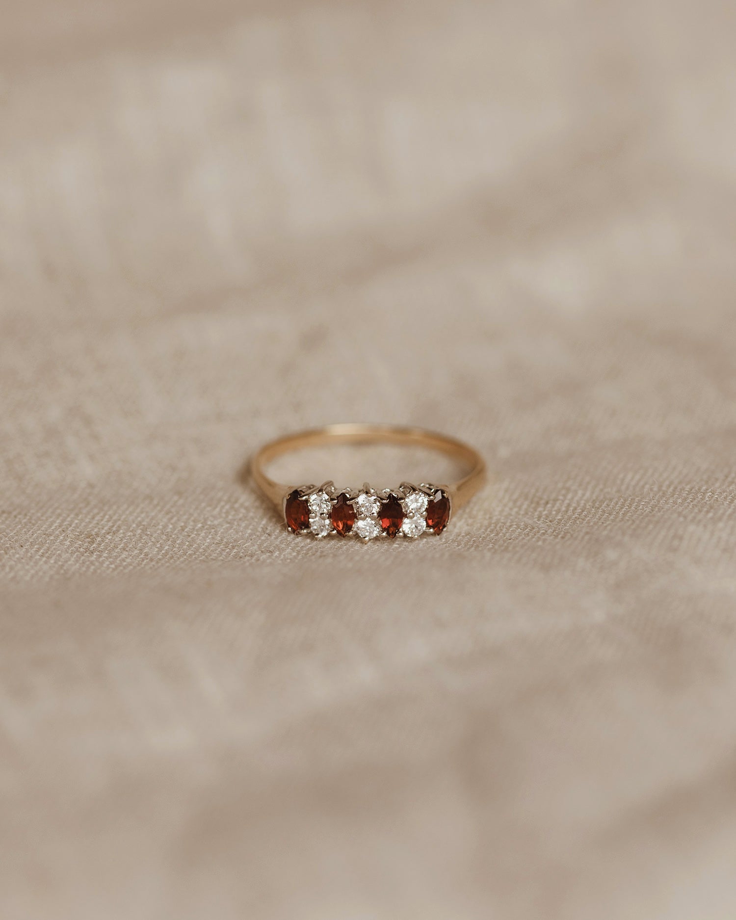 Ethel 9ct Gold Garnet Ring
