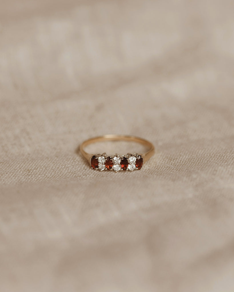 Ethel 9ct Gold Garnet Ring