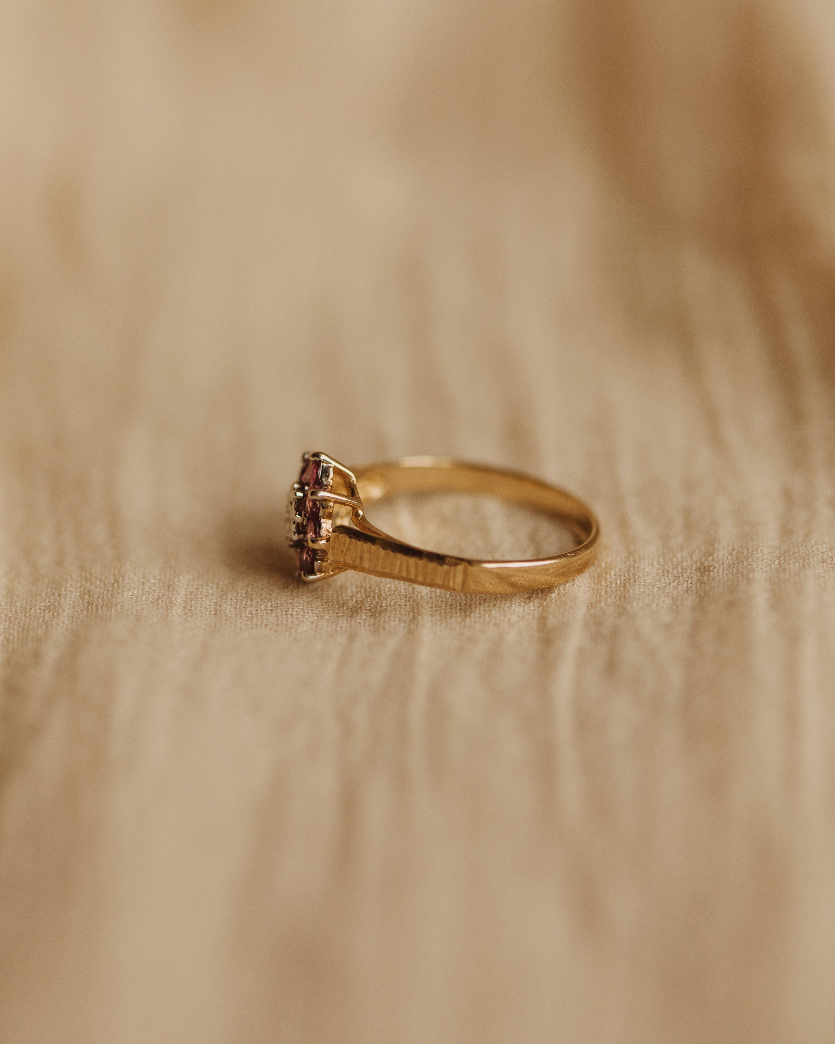 Rosalind Vintage 9ct Gold Ruby & Diamond Ring
