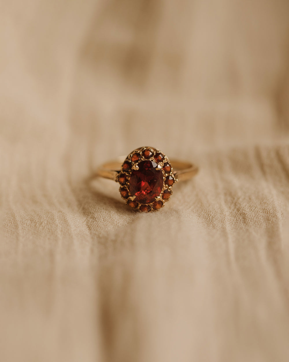 Genevieve 1989 9ct Gold Garnet Ring