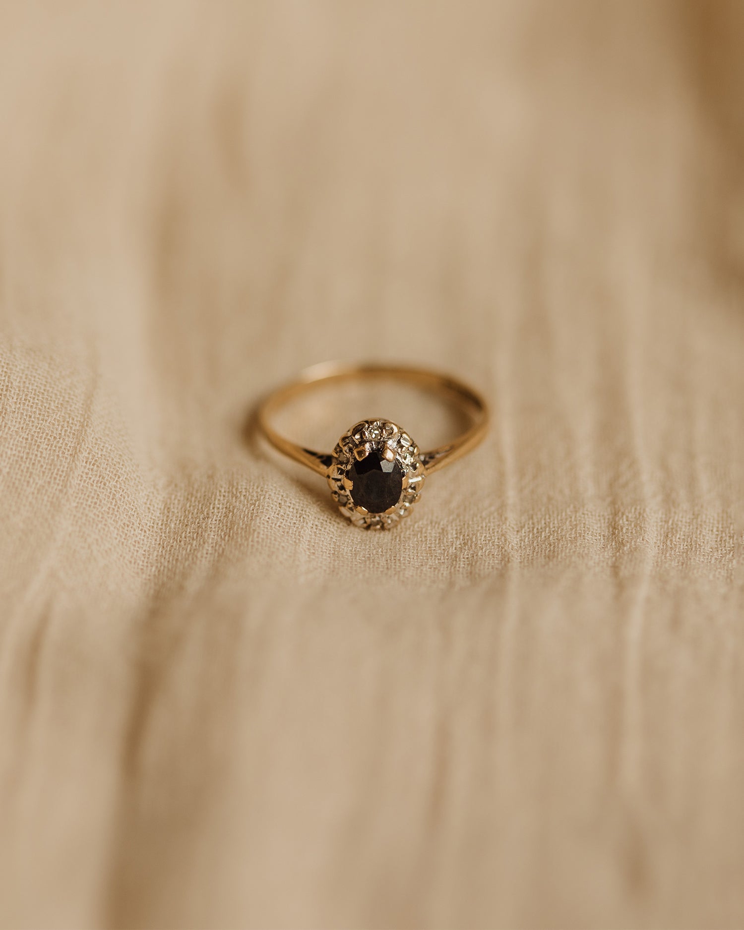 Image of Matilda 1983 9ct Gold Sapphire & Diamond Ring