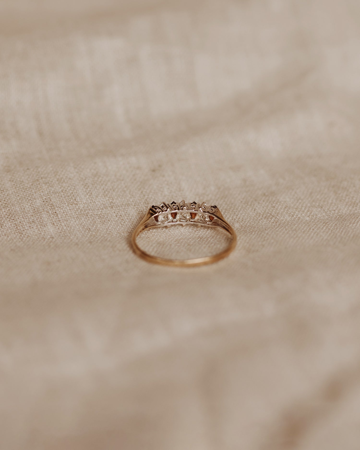Ethel 9ct Gold Garnet Ring