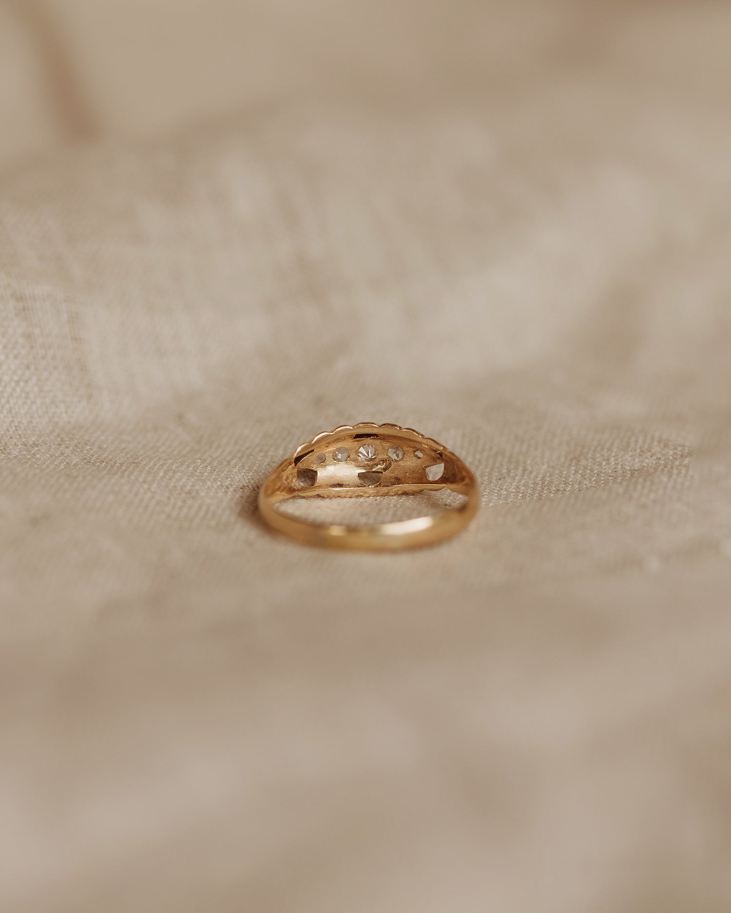 Mabel 18ct Gold Diamond Gypsy Ring