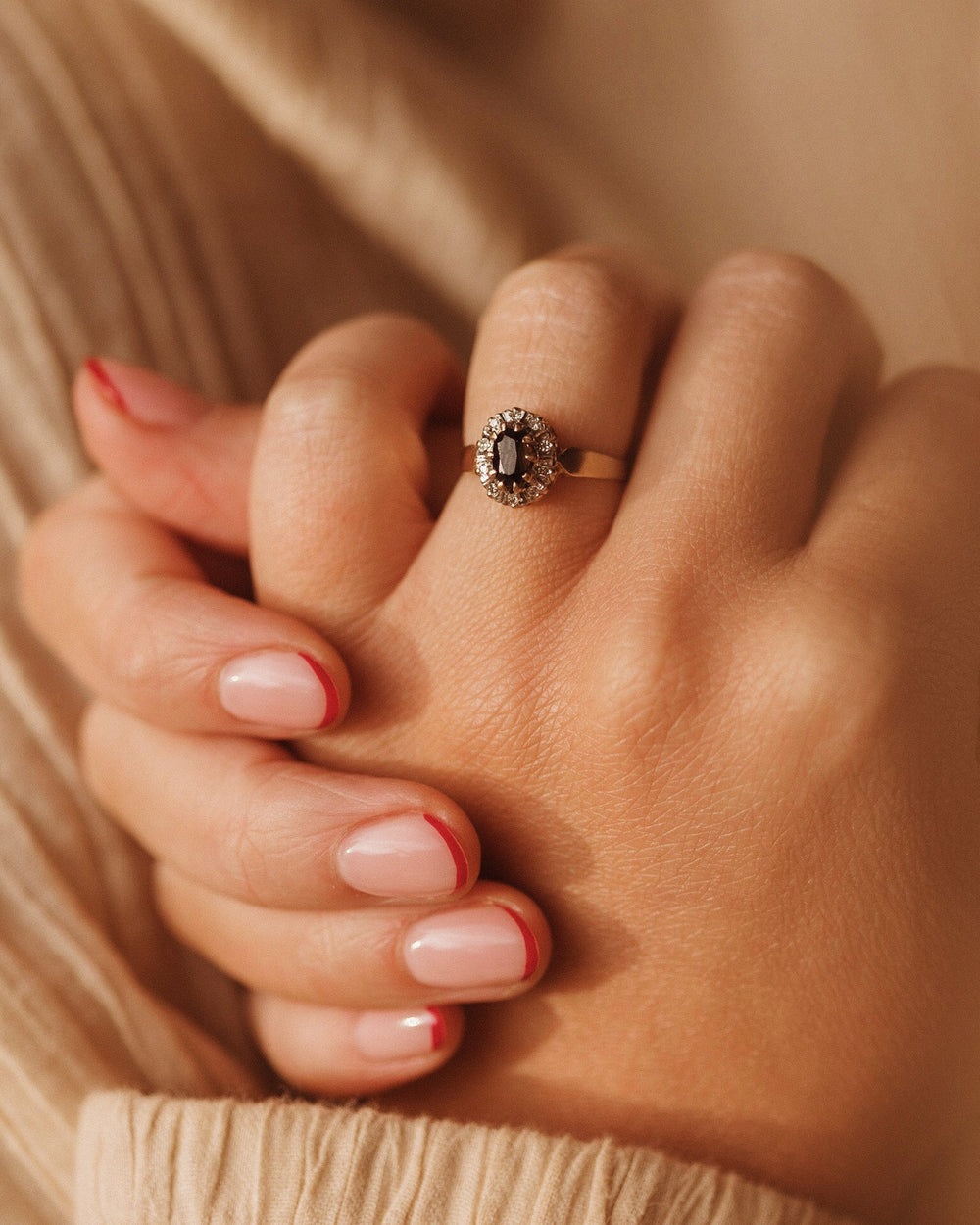 Mildred 9ct Gold Sapphire & Diamond Ring