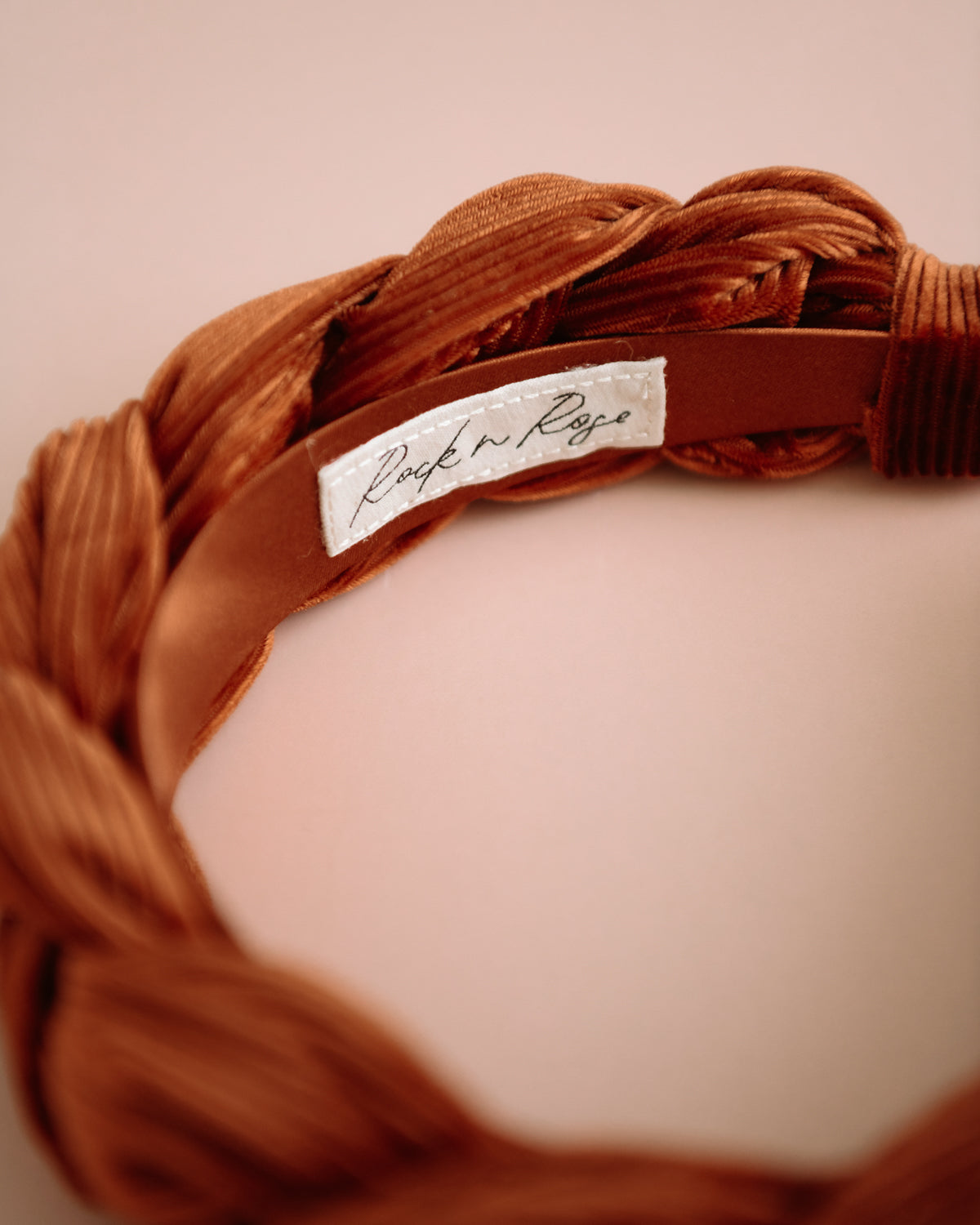 Millicent Rust Velvet Plaited Headband