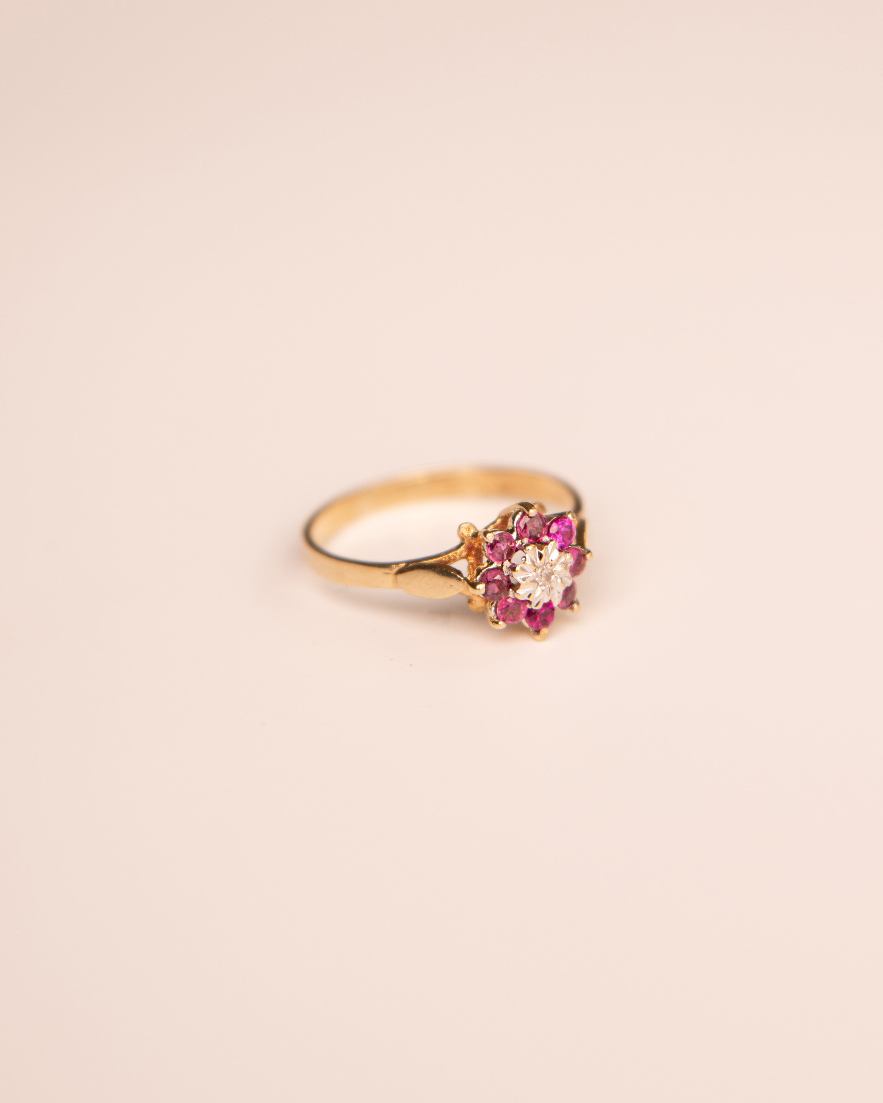 Lucille 9ct Gold Diamond & Ruby Ring