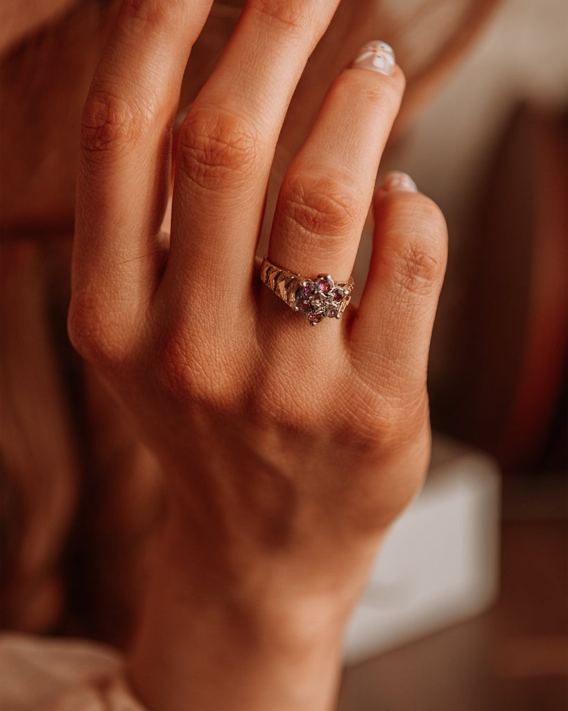 Anais 9ct Gold Ruby & Diamond Ring