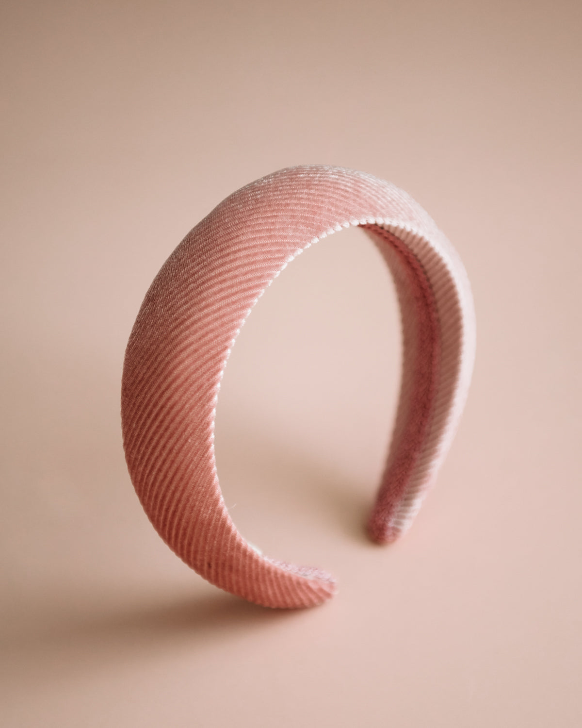 Vera Blush Pink Velvet Padded Headband