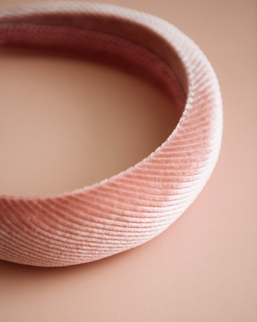 Vera Blush Pink Velvet Padded Headband