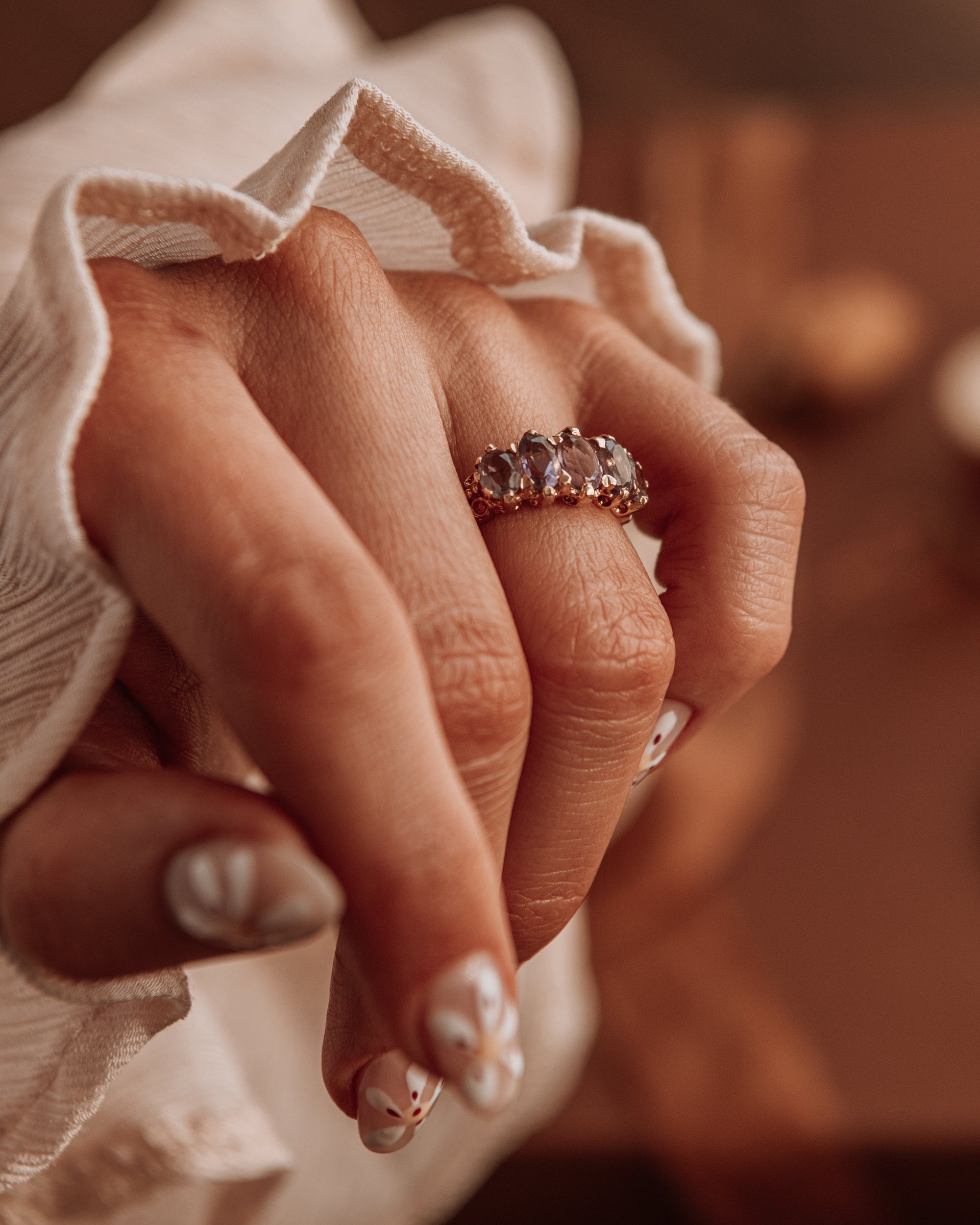 Image of Allegra 9ct Gold Vintage Amethyst Ring