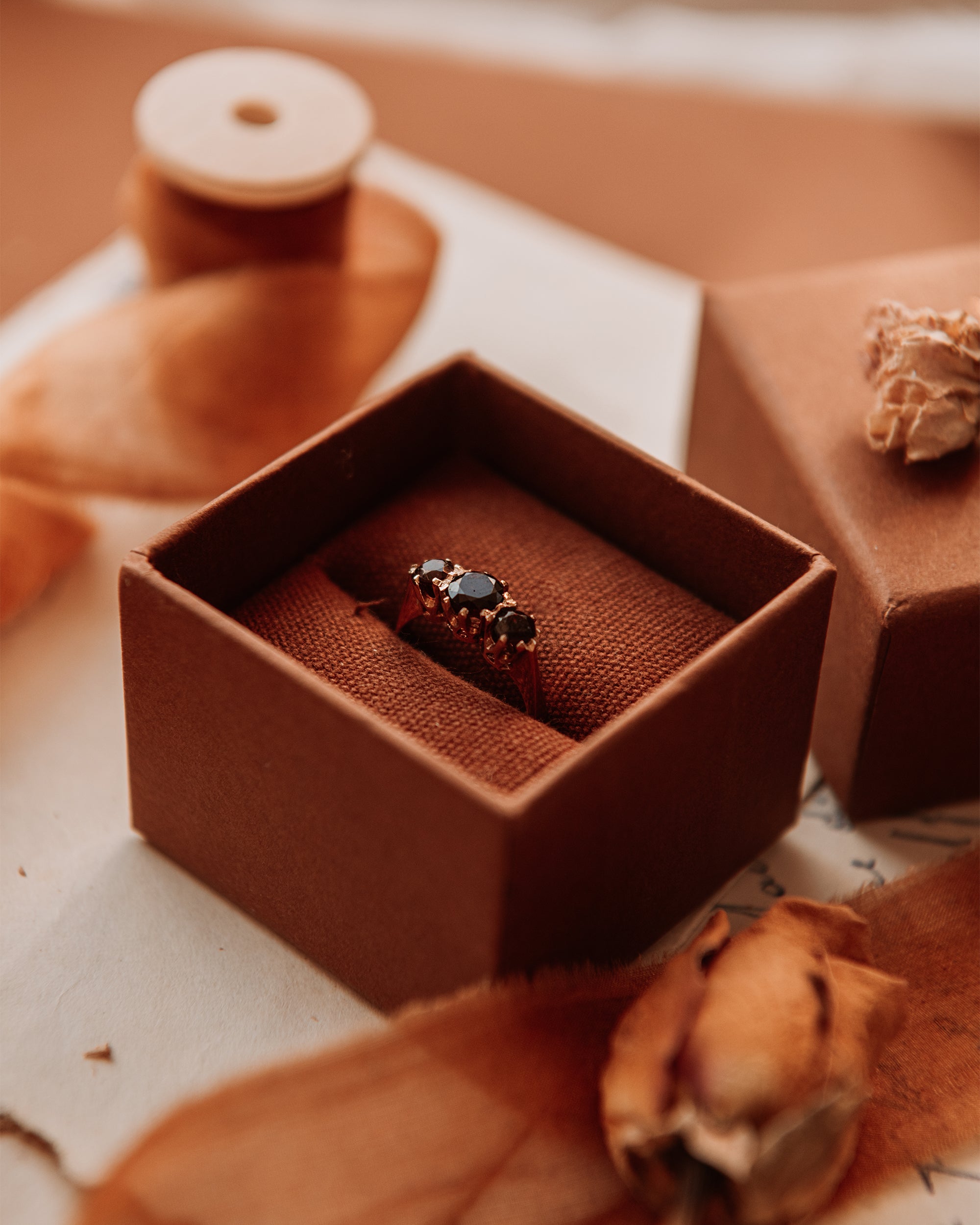 Elm 9ct Gold Garnet Ring