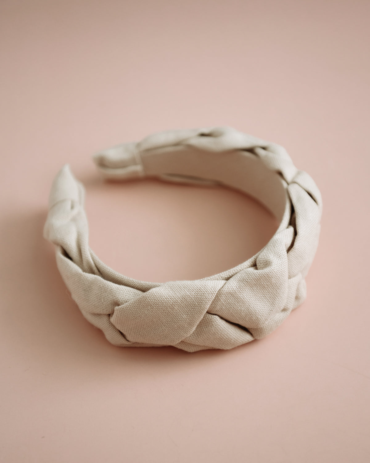 Millicent Natural Linen Plaited Headband